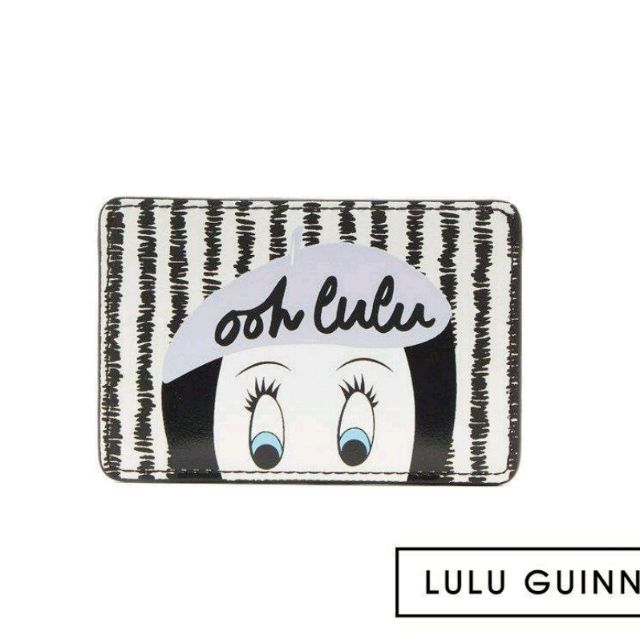 ☆現貨☆英國【 LULU GUINNESS 】OOH LULU （ Lulu doll ）娃娃臉 卡片夾 禮盒裝