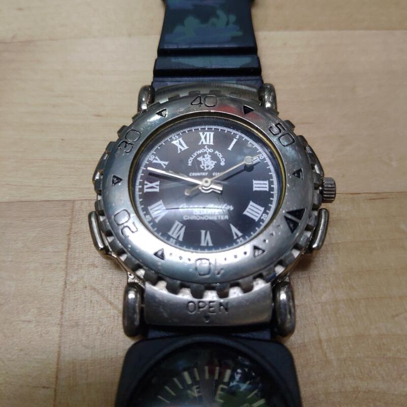 「便宜的好錶」hollywood polo 手錶，堪用，剛換電池，有瑕疵，考試，應考必備