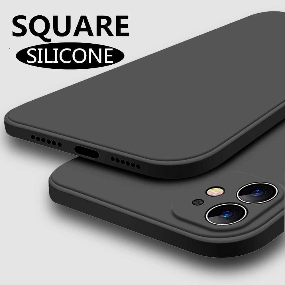 方形高級軟矽膠保護殼 iPhone 11 Pro X XR XS Max 7 8 6 6s Plus SE 2 2020