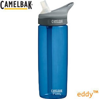 丹大戶外【CamelBak】美國eddy多水系列 600ml吸管水壺/不含雙酚A/醫療級材質製造53349 海軍藍