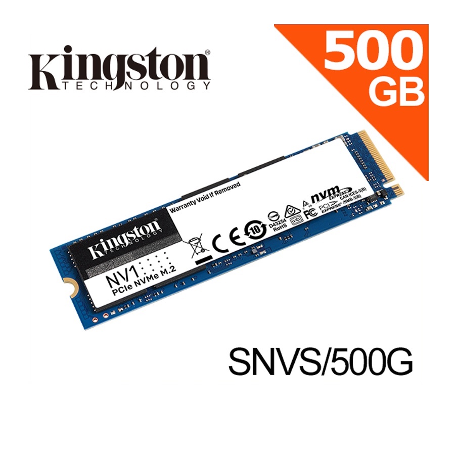 金士頓 Kingston SNVS/500G  500G NVMe PCIe SSD M.2 固態硬碟 讀2100M