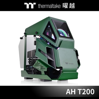 曜越_麥道爾 AH T200 小型強化玻璃機殼 競速綠 CA-1R4-00SCWN-00