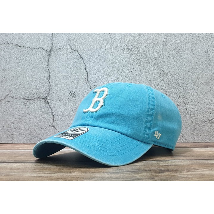 蝦拼殿 47 brand MLB波士頓紅襪隊 水洗復古湖藍色老帽 現貨供應中  男女都可以戴 藍色