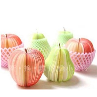 [全新] 創意水果造型便條紙 梨子 蘋果 西瓜 草莓 桃子