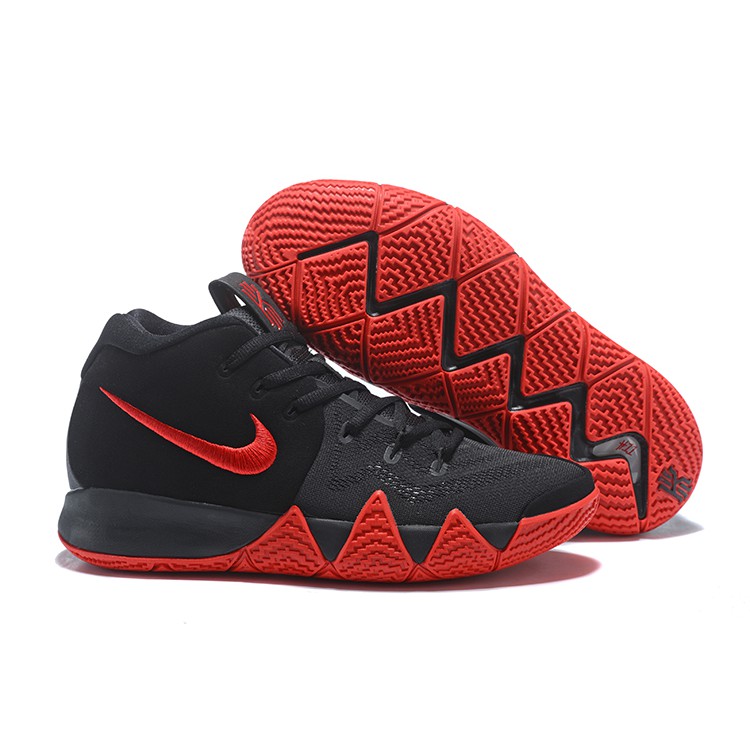 kyrie black and red shoes