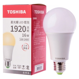 TOSHIBA 星光耀16W LED燈泡 自然色