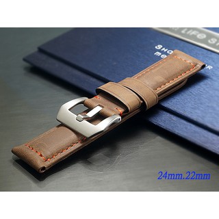 【時間探索】Time Discovery Panerai 沛納海 代用 仿舊高階錶帶 ( 24mm.22mm)