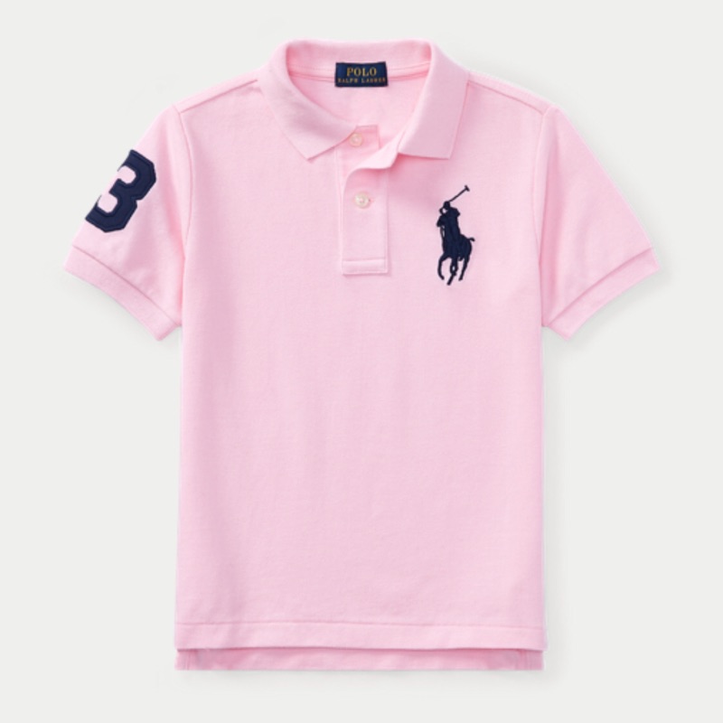 全新正品Ralph Lauren 經典款 大馬logo 粉紅色 polo衫  童裝2T-6T 現貨 保證專櫃真品💯