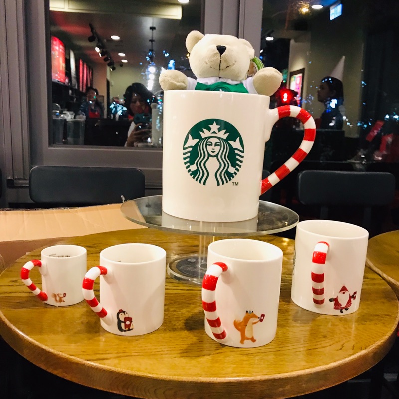 星巴克 松鼠拐杖糖 狐狸拐杖糖 北極熊 企鵝拐杖糖 Santa拐杖糖馬克杯 Starbucks 2019/11/06上市