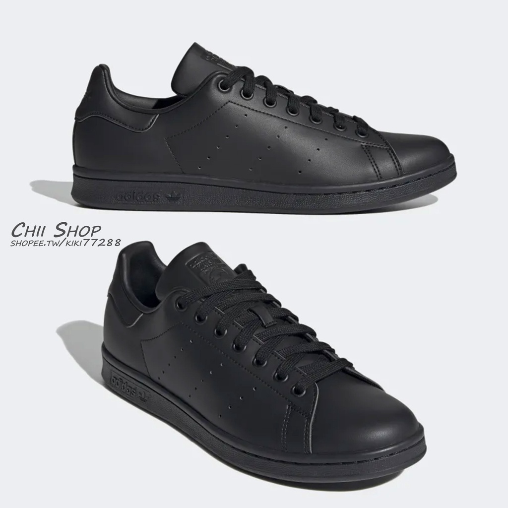 【CHII】adidas Stan Smith 全黑 黑色 皮革 史密斯 FX5499
