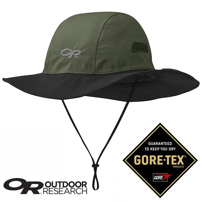 【Outdoor Research 美國】經典西雅圖 GORE-TEX 防水圓盤帽 綠黑 (280135-1211)