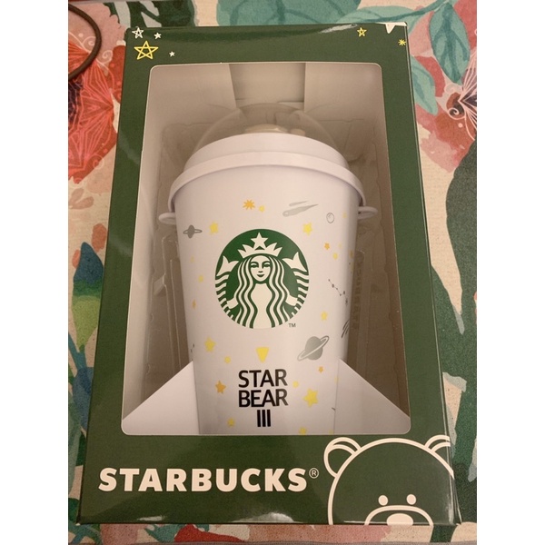 Starbucks 星巴克 太空白熊爆米花桶(含酸奶洋蔥爆米花) 期間限定 中秋節禮盒
