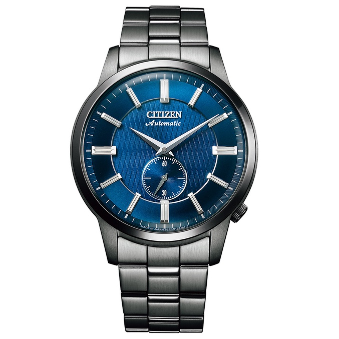 CITIZEN 星辰錶 (NK5009-69N) 小秒針紳士機械錶-藍x黑鋼-41mm