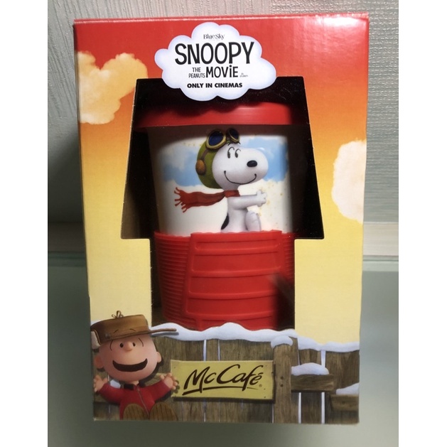 [全新] 史努比飛行手拿杯 麥當勞限定杯款  2015限量陶瓷手拿杯  Snoopy 環保陶瓷杯 水杯 聯名 咖啡杯