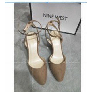 NINE WEST♥ 質感尖頭麂皮粗跟鞋 高跟鞋