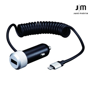 Just Mobile Highway Duo 超級鋁質車充（內建 Lightning cable) (福利品)