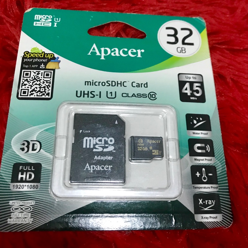 Apacer宇瞻 終身保固32GB microSDHC 高速記憶卡 手機記憶卡 行車記錄器 記憶卡 相機記憶卡