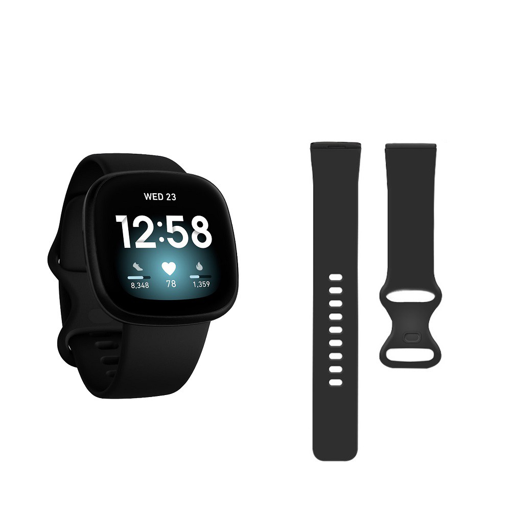 【矽膠錶帶】Fitbit Versa 3 運動手環  智慧 智能 23mm 手錶 替換純色 透氣防水腕帶