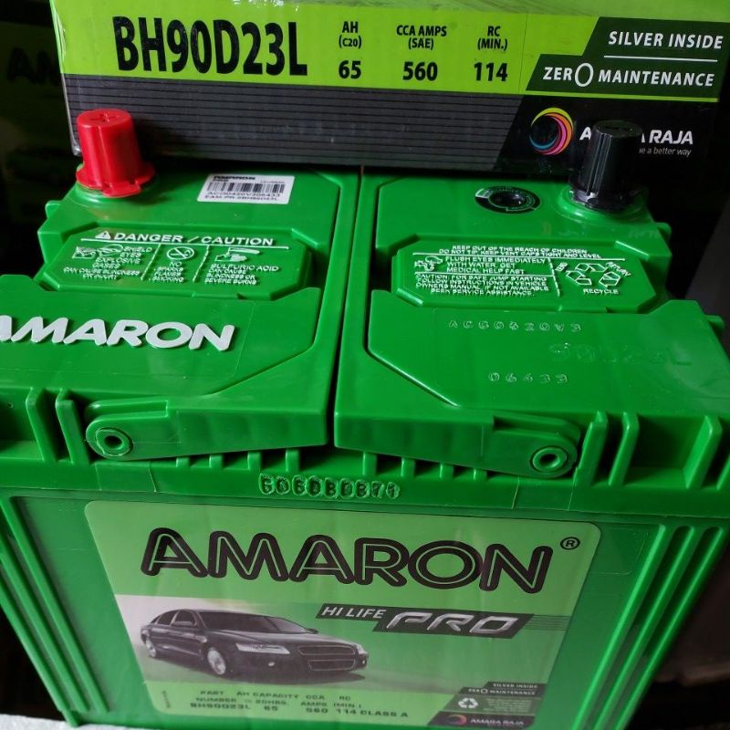 免運*愛馬龍AMARON銀合金PRO等級汽車電池90D23L，規格65ah560cca，電流強勁品質穩定，
