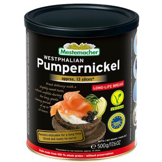 現貨 德國 Mestemacher 麥大師 傳統裸麥 黑麵包 圓罐 Pumpernickel tin 500g 富迪達