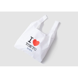 『現貨』日本 正版 SHIPS I LOVE TOKYO 環保 購物袋 收納袋 白色 非賣品 限定 限量