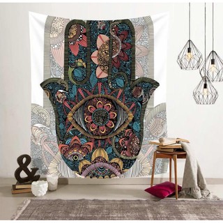 《彩雅寶石精品》現代簡約ins掛布印度東南亞佛手牆面背景裝飾畫掛毯壁飾桌布150*200大尺寸