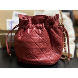 chanel vintage 紅色水桶包