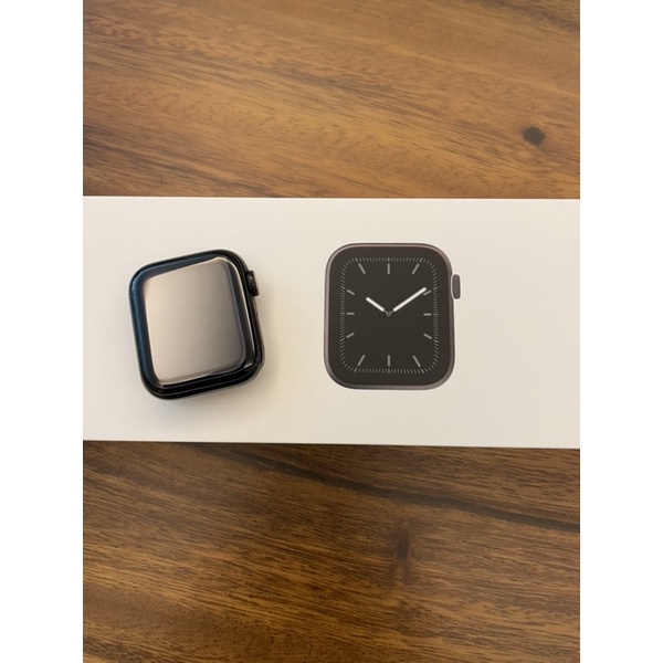 二手 Apple Watch S5 40mm 黑色不銹鋼 黑色米蘭錶帶 GPS + 行動網路 含盒　不要錶帶再減一千