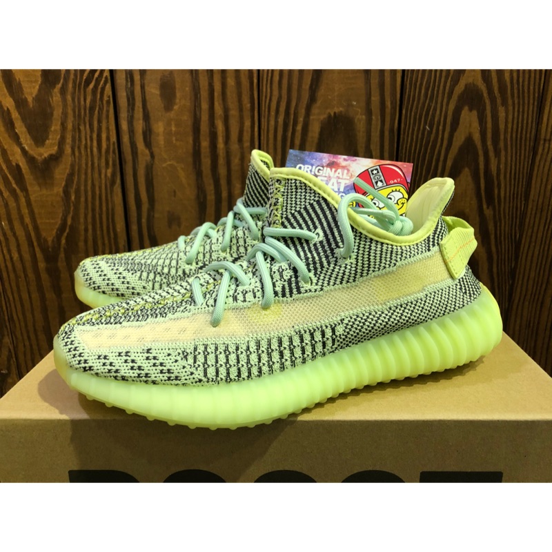 {OGC}ADIDAS YEEZY BOOST 350 V2 YEEZREEL 黑螢光綠 FW5191