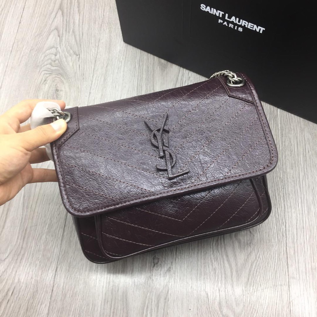 新款聖羅蘭yves Saint Laurent 圣罗兰ysl 羊纹小方包斜挎包单肩包女包 蝦皮購物