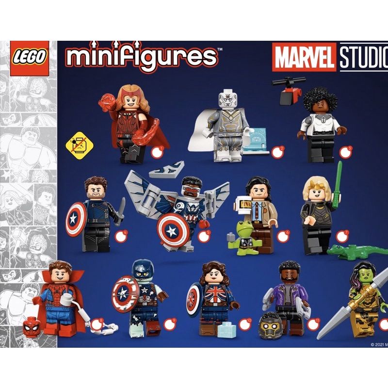 LEGO 樂高 71031 MARVEL 漫威英雄 人偶抽抽樂 蜘蛛人 美國隊長 雷神 洛基 單售區