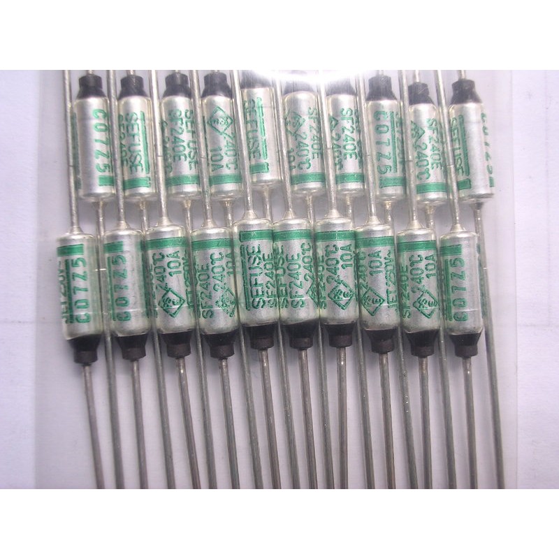 日本NEC溫度保險絲 (94度～240度) 250V/10A(附兩個壓接銅管) 電鍋保險絲 電阻式保險絲 溫度保險絲