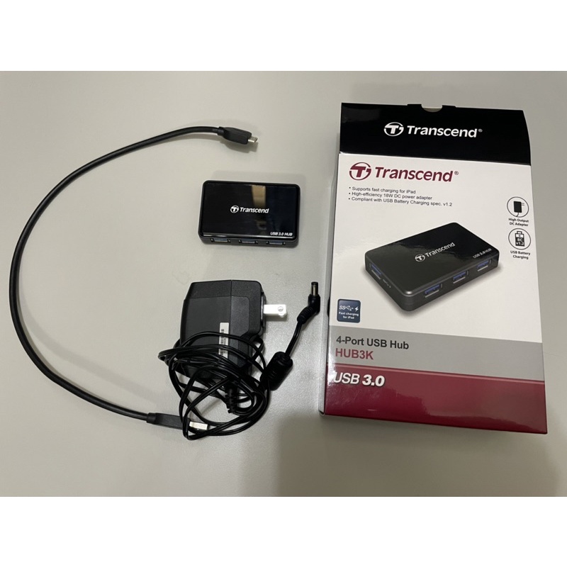 【Transcend 創見】極速USB 3.1 HUB多功能4埠集線器(含1埠支援快速充電) (TS-HUB3K)