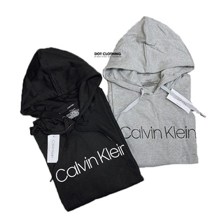 Calvin Klein 美國 黑 灰 毛巾布 帽T CK 薄款 印字 LOGO 連帽 毛巾底帽T 長袖 DOT聚點