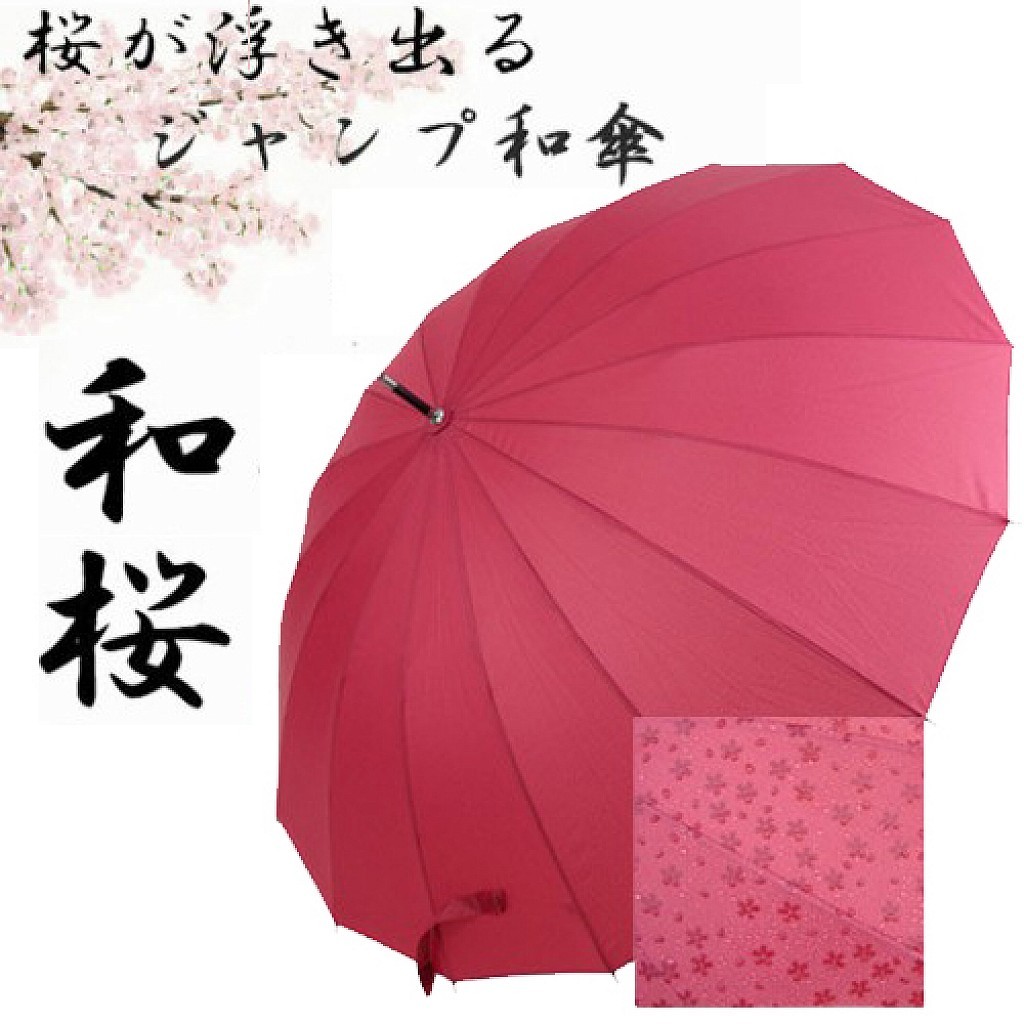 紅色直傘雨傘 55cm 遇雨會有櫻花花紋浮現 蝦皮購物