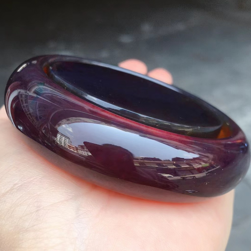 緬甸琥珀《手鐲》－ 圈口56mm紫羅蘭手鐲 ㊟ 購買前請詳閱商品內文 ㊟