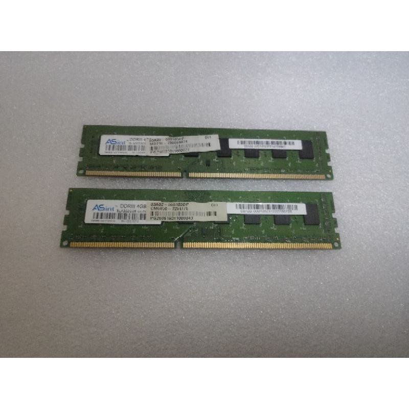 ASint DDR3 4GB 1600/雙面顆粒/良品