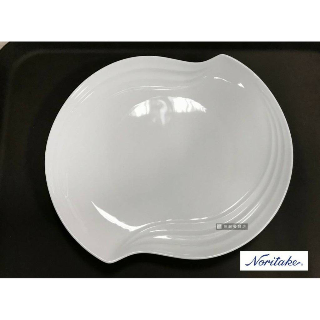 日本Noritake詩羅恩 波浪盤-大(30.4cm)瓷白強化瓷