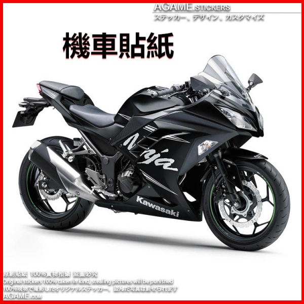 摩托車貼紙 川崎忍者 250 NINJA300全車拉花改裝防水貼花 防水貼紙 車貼 彩貼 彩繪車貼 貼紙 機車貼紙