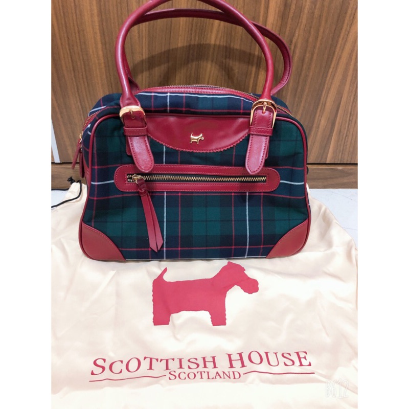 Scottish House 紅綠格萬年包包 全新