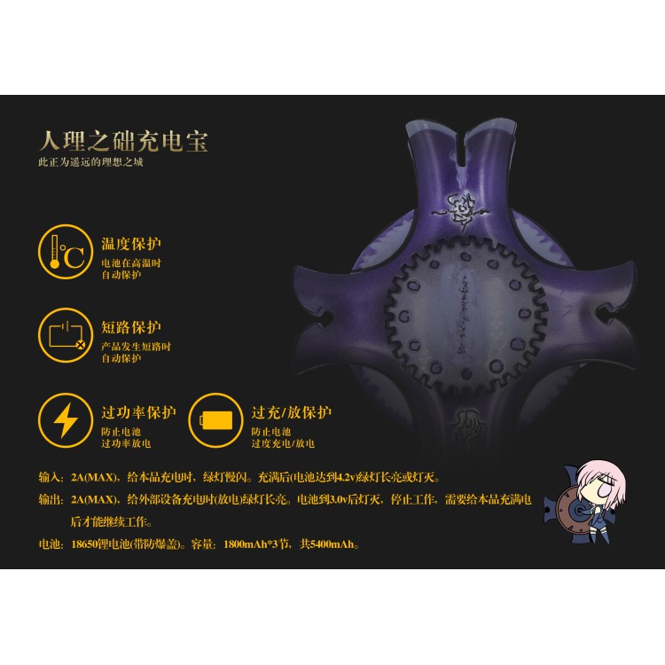 Fategrandorder Fgo 盾娘 瑪修 學妹 充電器 手辦 道具 蝦皮購物