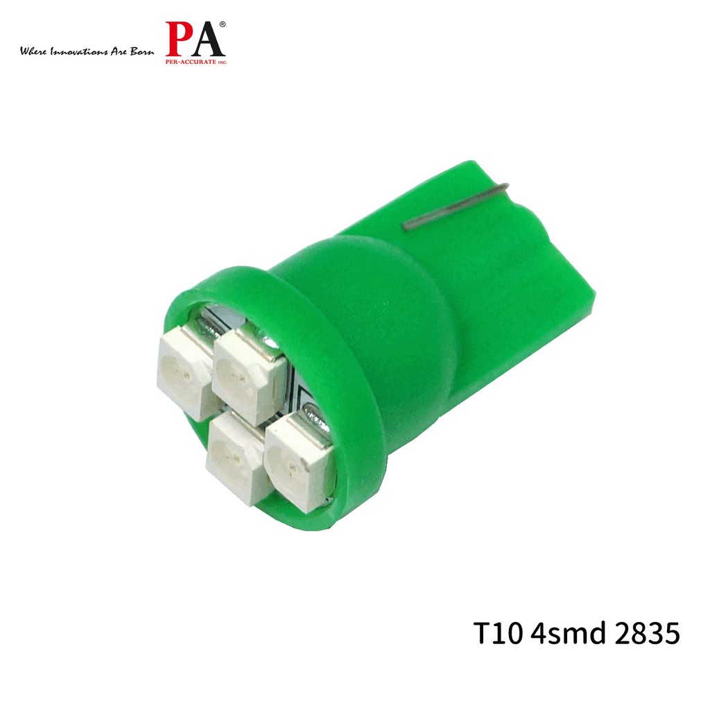 【PA LED】T10 4晶 3528 SMD LED 綠光 小燈 倒車燈 儀表燈 定位燈 牌照燈 室內燈
