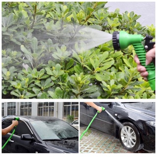 多功能水槍水管組 15m伸縮水管！洗車水槍 澆花水槍 加壓水槍 高壓水槍 居家汽車機車園藝清潔用品器具 噴頭 噴水頭