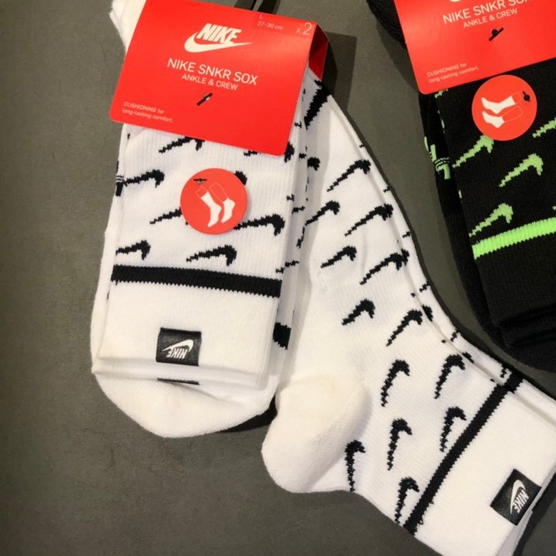 Nike Sportswear SNKR Sox 男女休閒襪運動襪穿搭透氣白黑CK5607-100 | 蝦皮購物