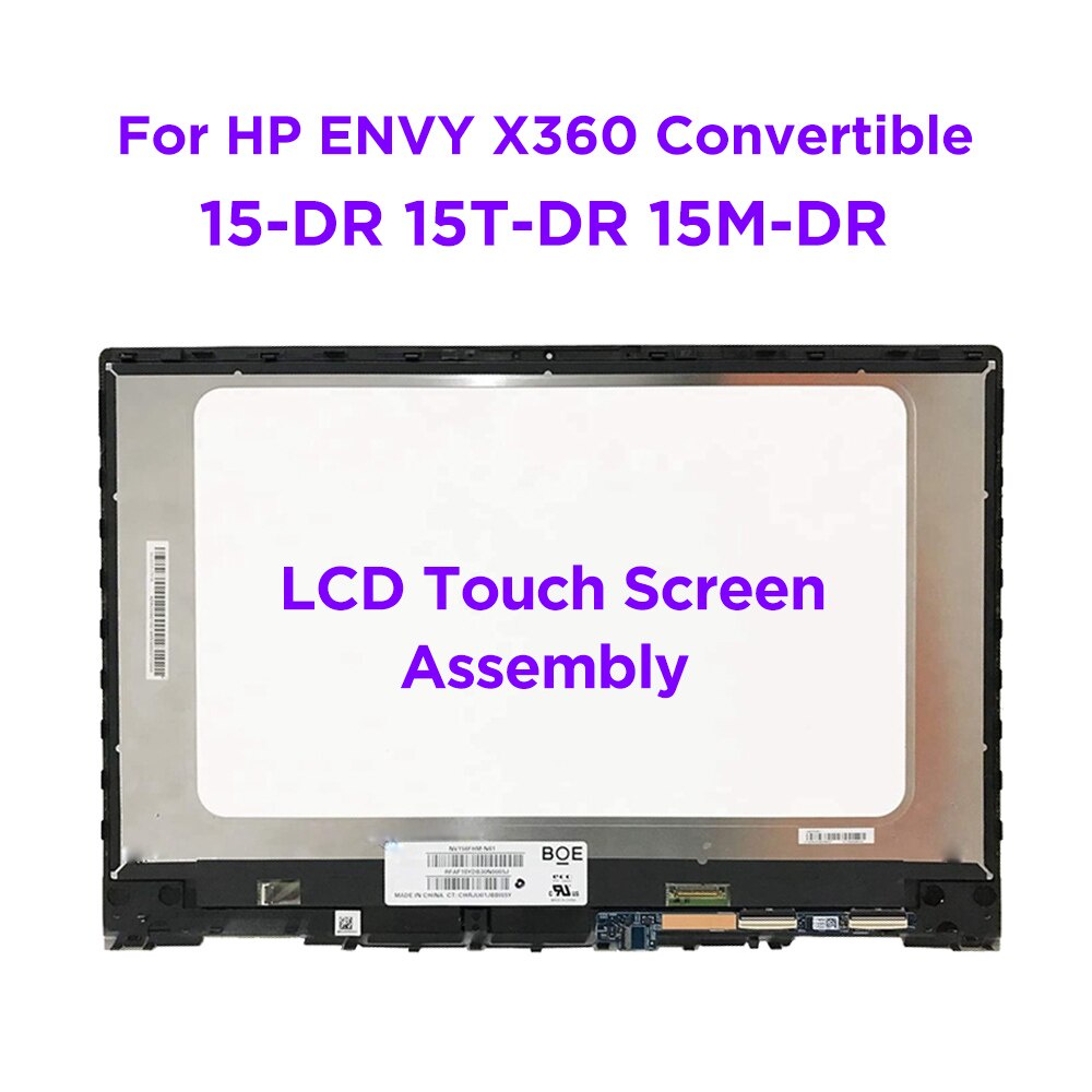 全新 15.6 LCD 屏幕觸摸數字化儀組件適用於 HP ENVY X360 15-DR 15M-DR 15T-DR 1