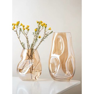 【巨路生活】花瓶 花器 造型花瓶 歐式 玻璃花瓶 不規則花瓶 客廳家居工作室 插花水培花瓶歐式