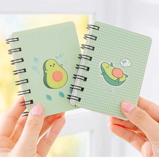 快速出貨🥑卡通酪梨筆記本 日記本 線圈本 可愛 小本子 口袋本 記事本 學習筆記本 空白本 學生 辦公文具 現貨
