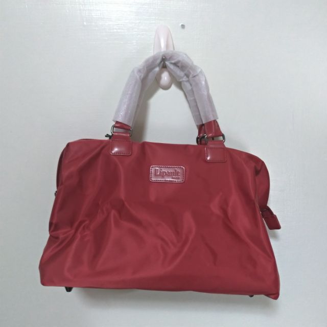 法國精品 Lipault 手提包 肩背包 保齡球包 寶石紅 新麗秀集團
