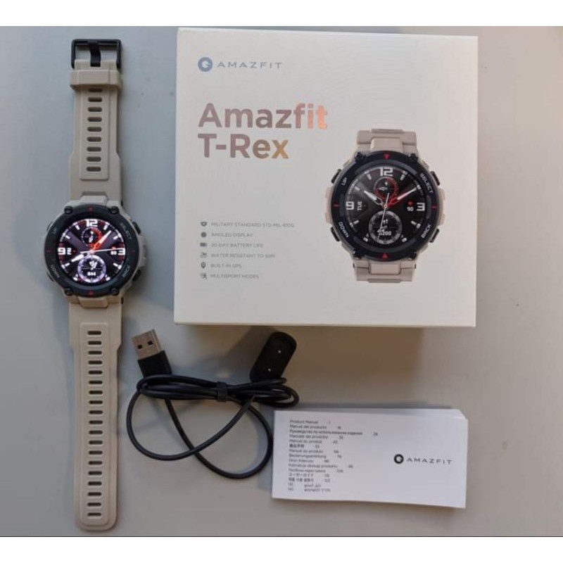 【Amazfit華米】米動手錶T-Rex軍規認證智能運動心率智慧手錶 卡其色（原廠公司貨）
