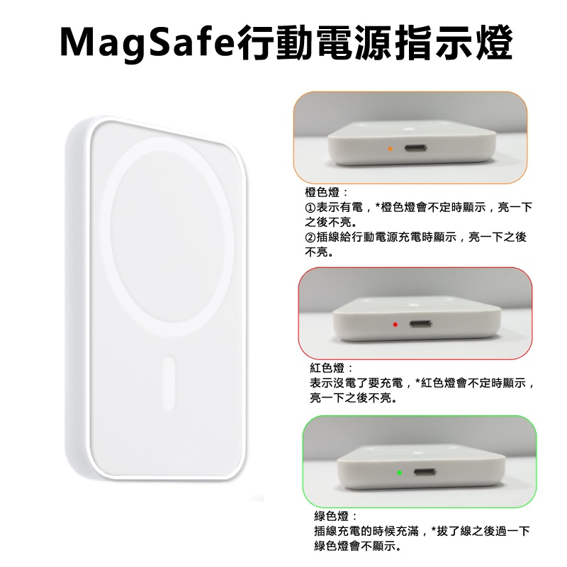 Image of 適用 蘋果 iPhone14 13 12 pro max MagSafe 行動電源 磁吸 無線充 外接電池 行動電源 #8